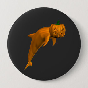 Chapa Redonda De 10 Cm Delfín de Halloween raro