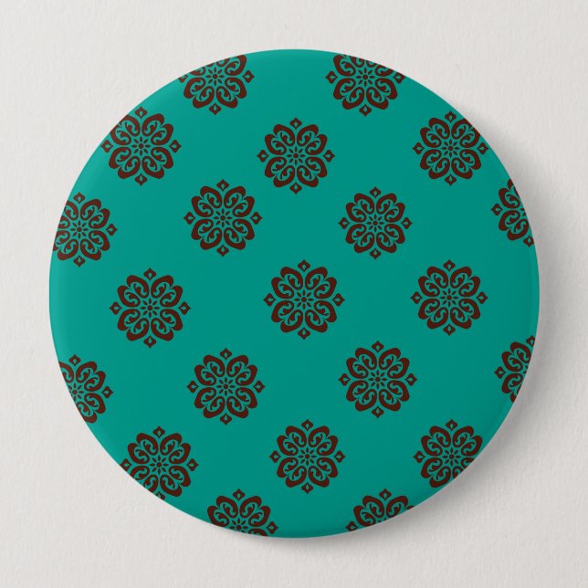 Chapa Redonda De 10 Cm "Desplazamientos de Crimson - Elegancia audaz" (Anverso)