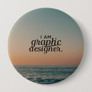 Chapa Redonda De 10 Cm Diseñador gráfico
