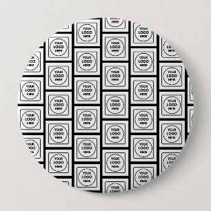 Chapa Redonda De 10 Cm Diseño de patrón repetitivo de logotipo o imagen p