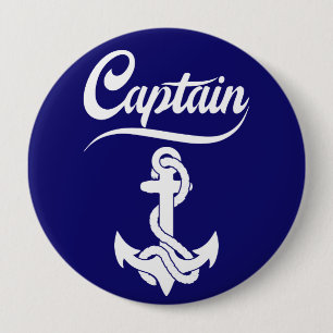 Chapa Redonda De 10 Cm Diseño Náutico Ancla Barco de Vela Capitán