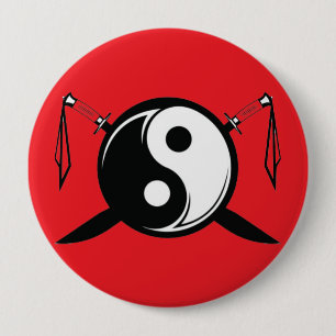 Chapa Redonda De 10 Cm Doble espada Yang