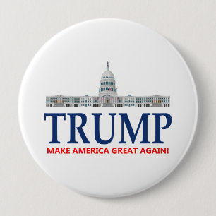 Chapa Redonda De 10 Cm Donald Trump para el presidente