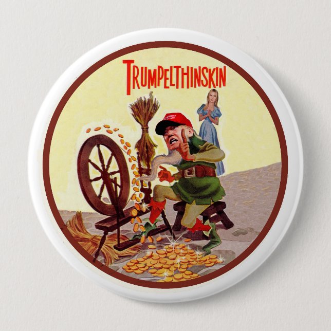 Chapa Redonda De 10 Cm Donald Trumpelthinskin (Anverso)