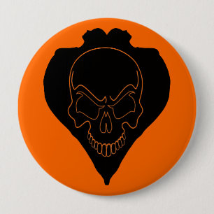 Chapa Redonda De 10 Cm Dos Chicas Y Calavera