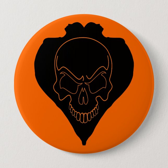 Chapa Redonda De 10 Cm Dos Chicas Y Calavera (Anverso)