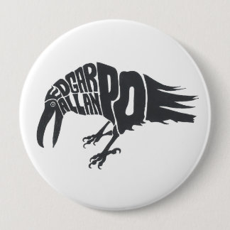 Chapa Redonda De 10 Cm Edgar Allen Poe - el cuervo