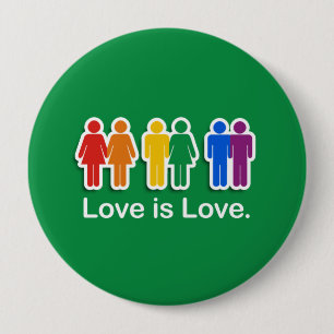 CHAPA REDONDA DE 10 CM EL AMOR ES VERDE DEL AMOR