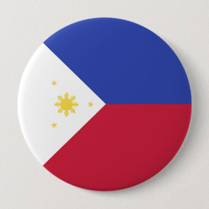 Chapa Redonda De 10 Cm El emblema de la bandera de Filipinas