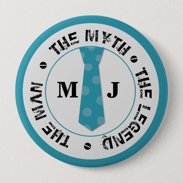 Chapa Redonda De 10 Cm El hombre el mito la leyenda nombre personalizado (Anverso)