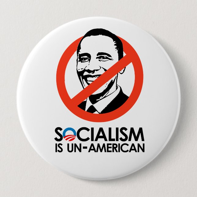 Chapa Redonda De 10 Cm El socialismo es antiamericano (Anverso)