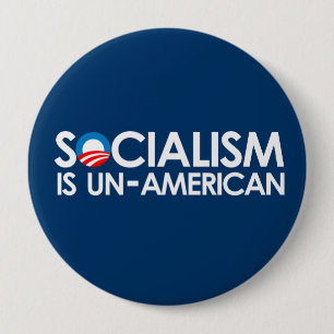 Chapa Redonda De 10 Cm El socialismo es antiamericano