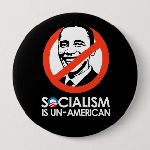 Chapa Redonda De 10 Cm El socialismo es antiamericano