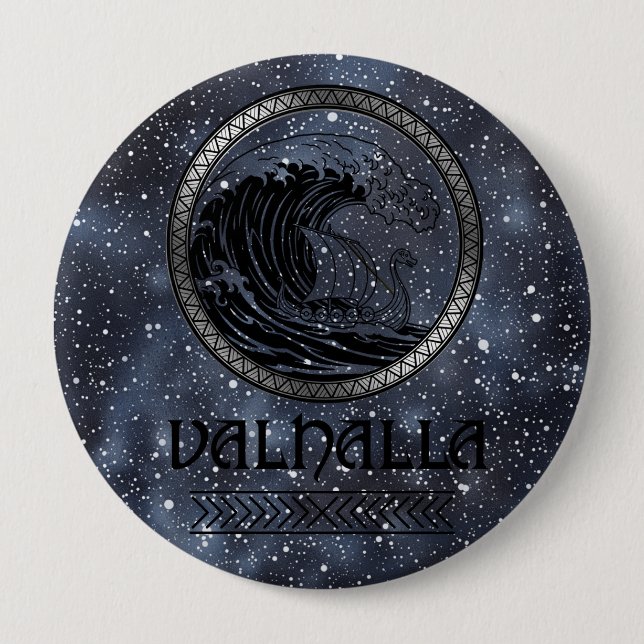 Chapa Redonda De 10 Cm El Valor del Vikingo (Anverso)