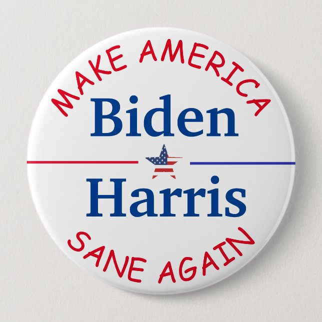 Chapa Redonda De 10 Cm Elecciones 2020 de Vote Biden y Harris American Fl (Anverso)