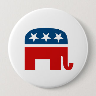 Chapa Redonda De 10 Cm Elefante republicano