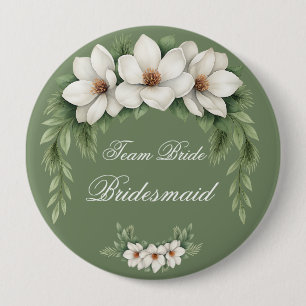 Chapa Redonda De 10 Cm Elegante árbol de pino de bodas de invierno de Mag