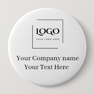 Chapa Redonda De 10 Cm Elegante plantilla de tu logo personalizada