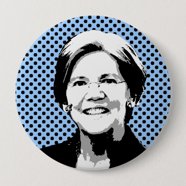 Chapa Redonda De 10 Cm Elizabeth Warren --.png (Anverso)