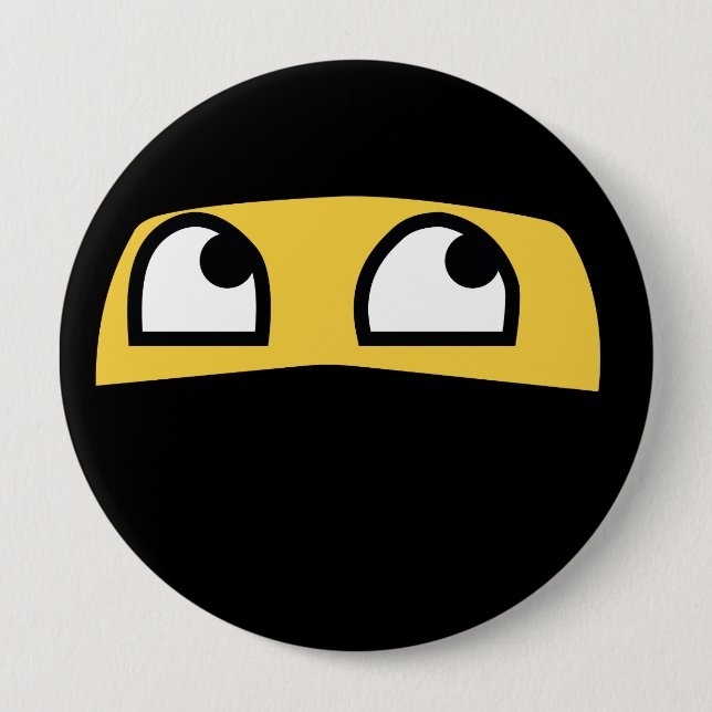 Chapa Redonda De 10 Cm Emoji linda de Lil Ninja (Anverso)