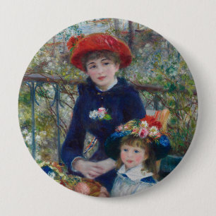 Chapa Redonda De 10 Cm En la Terraza, Retrato Impresionista, Renoir