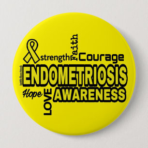 Chapa Redonda De 10 Cm Endometriosis de las palabras…