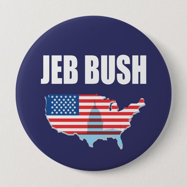Chapa Redonda De 10 Cm Engranaje de la elección de JEB BUSH (Anverso)