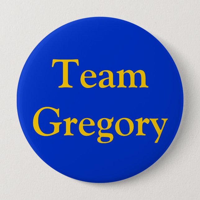 Chapa Redonda De 10 Cm Equipo Gregory (Anverso)