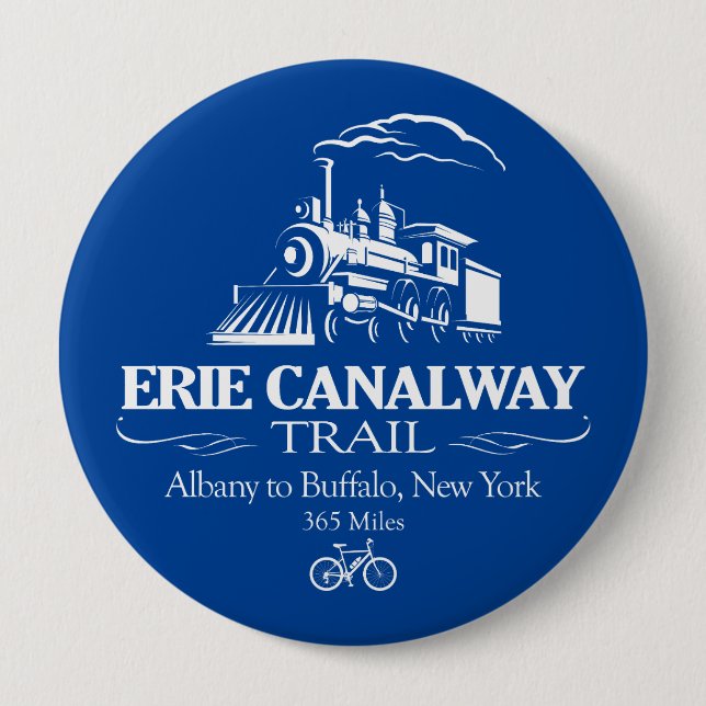 Chapa Redonda De 10 Cm Erie Canalway Trail (RT) (Anverso)