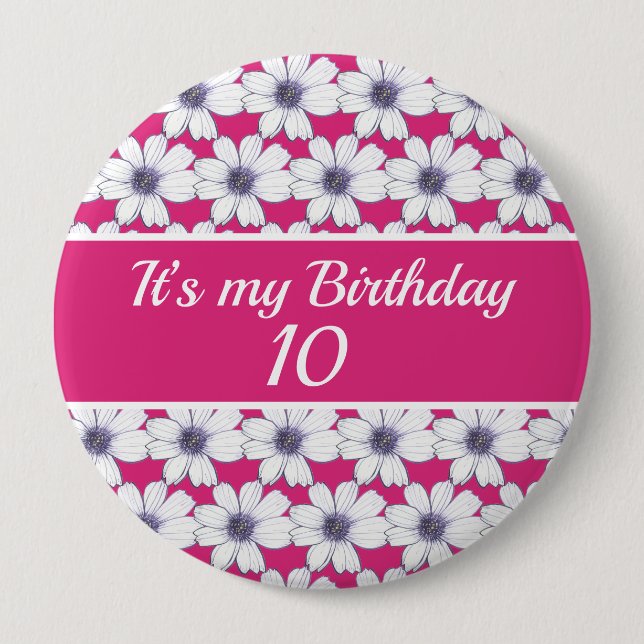 Chapa Redonda De 10 Cm Es mi cumpleaños Personalizado (Anverso)