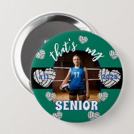 Chapa Redonda De 10 Cm Ese es mi jugador senior de voleibol para padres