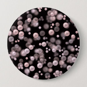 Chapa Redonda De 10 Cm Esparcimiento de perlas rosas y blancas en velv ne