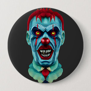 Chapa Redonda De 10 Cm Espeluznante Asesino Zombie Horror Arte