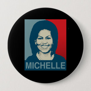 CHAPA REDONDA DE 10 CM ESPERANZA DE MICHELLE OBAMA - .PNG