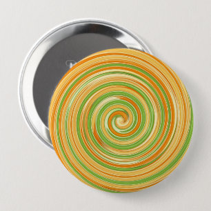 Chapa Redonda De 10 Cm Espiral de colores de cítricos divertidos