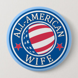 Chapa Redonda De 10 Cm Esposa All-American