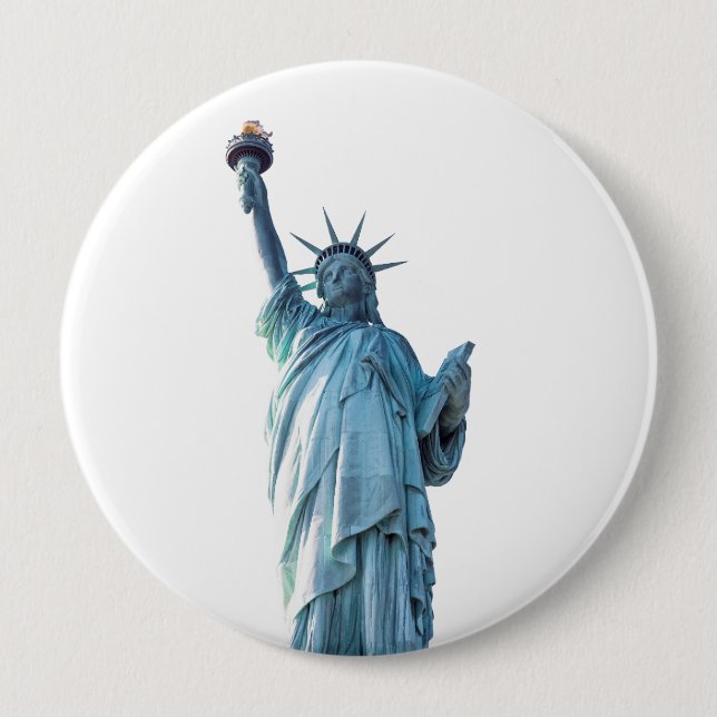 Chapa Redonda De 10 Cm Estatua de la libertad (Anverso)