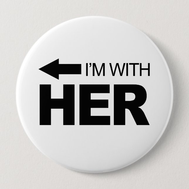 Chapa Redonda De 10 Cm Estoy con ella (se fue) (Anverso)