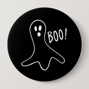 Chapa Redonda De 10 Cm Fantasma lindo Booo de Halloween