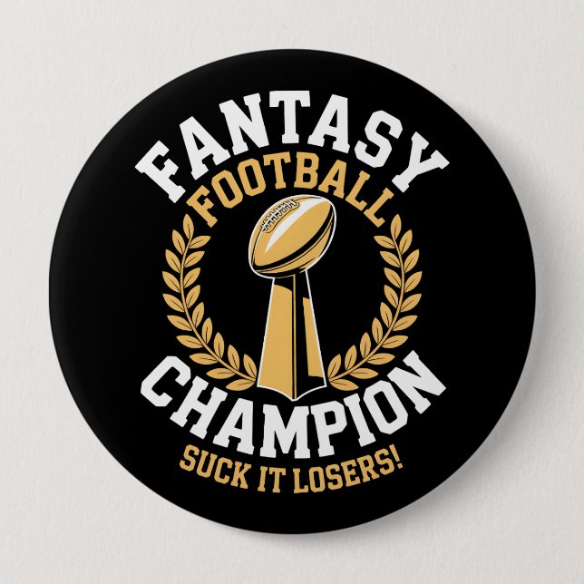 Chapa Redonda De 10 Cm Fantasy Football Champion (Anverso)