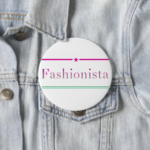 Chapa Redonda De 10 Cm Fashionista