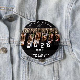 Chapa Redonda De 10 Cm Felicidades Nombre Fiesta Graduación Clase De.. Fa