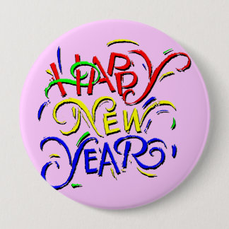 Chapa Redonda De 10 Cm Feliz Año Nuevo