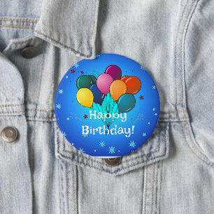 Chapa Redonda De 10 Cm Feliz cumpleaños