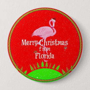Chapa Redonda De 10 Cm Feliz Navidad desde Florida,