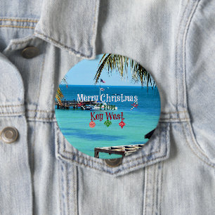 Chapa Redonda De 10 Cm Feliz Navidad desde Key West,