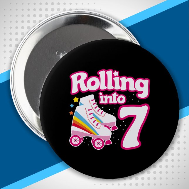 Chapa Redonda De 10 Cm Fiesta de Patinaje Infantil - Séptimo Cumpleaños - (Subido por el creador)