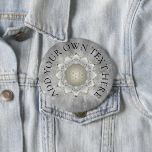 Chapa Redonda De 10 Cm Flor De Vida - Flores Mandala 1