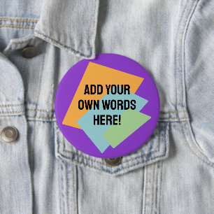 Chapa Redonda De 10 Cm Formas retro personalizadas