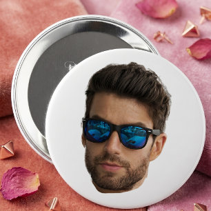 Chapa Redonda De 10 Cm Foto de Cara Personalizada